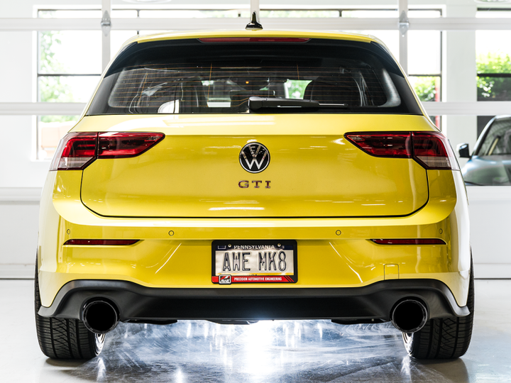 AWE Tuning 2022 VW GTI MK8 Track Edition Exhaust - Diamond Black Tips