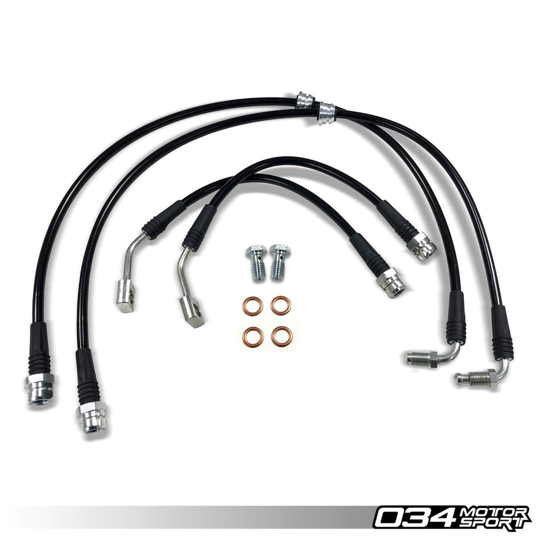 034Motorsport stainless braided brake line kit for RS3 and TTRS