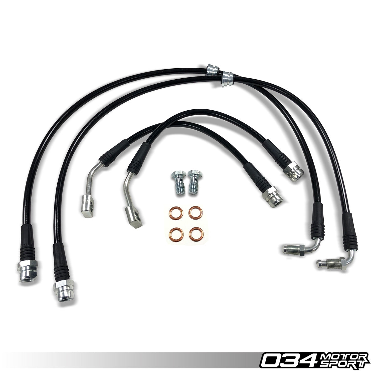 034Motorsport stainless braided brake line kit for RS3 and TTRS