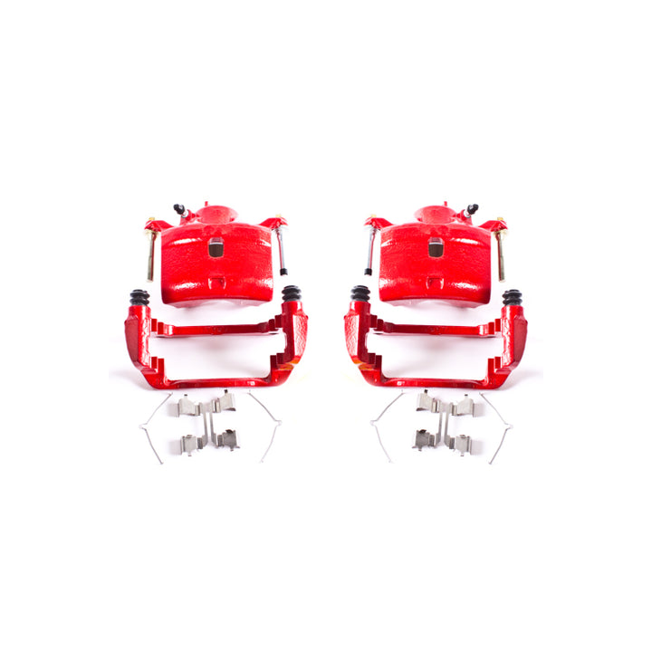 Power Stop 02-04 Honda CR-V Front Red Calipers w/Brackets - Pair