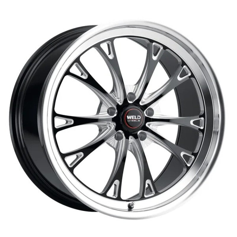 Weld Belmont Drag 18x10.5 / 5x120.65 BP / ET65 BS8.25 Gloss Black MIL DIA 78.1