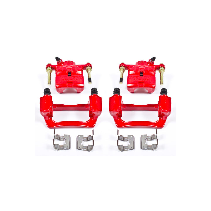 Power Stop 09-13 Subaru Forester Rear Red Calipers w/Brackets - Pair