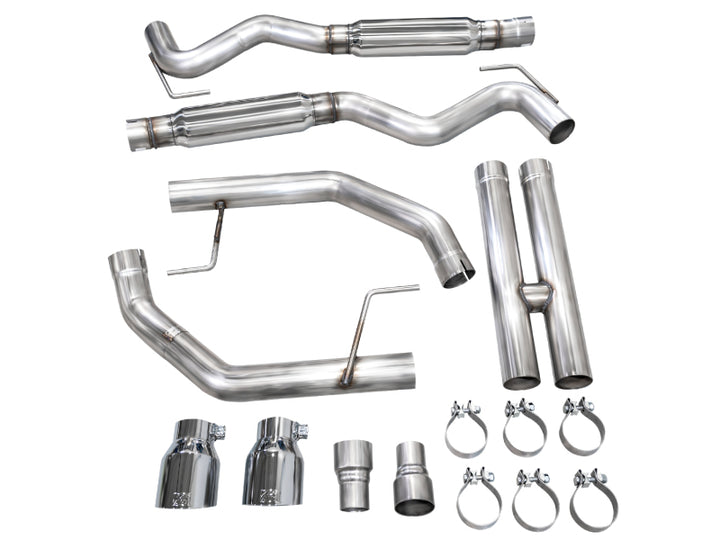 AWE 2024 Ford Mustang GT Fastback S650 RWD Track Edition Cat-Back Exhaust w/ Dual Chrome Silver Tips