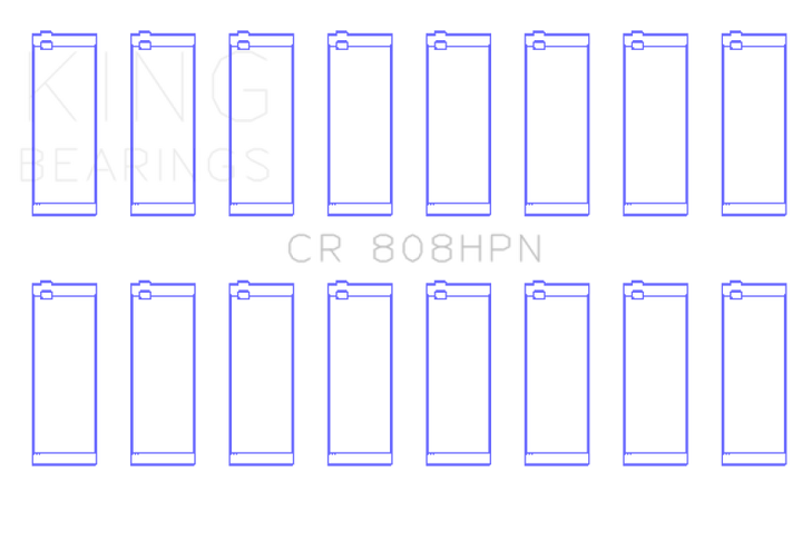 King Engine Bearings Chevrolet BBC 369-502 Gen IV/V/VI (Size STDX) Connecting Rod Bearing Set