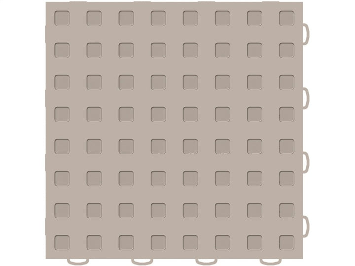 WeatherTech TechFloor 12in x 12in Solid Floor Tile w/ Raised Squares - Tan