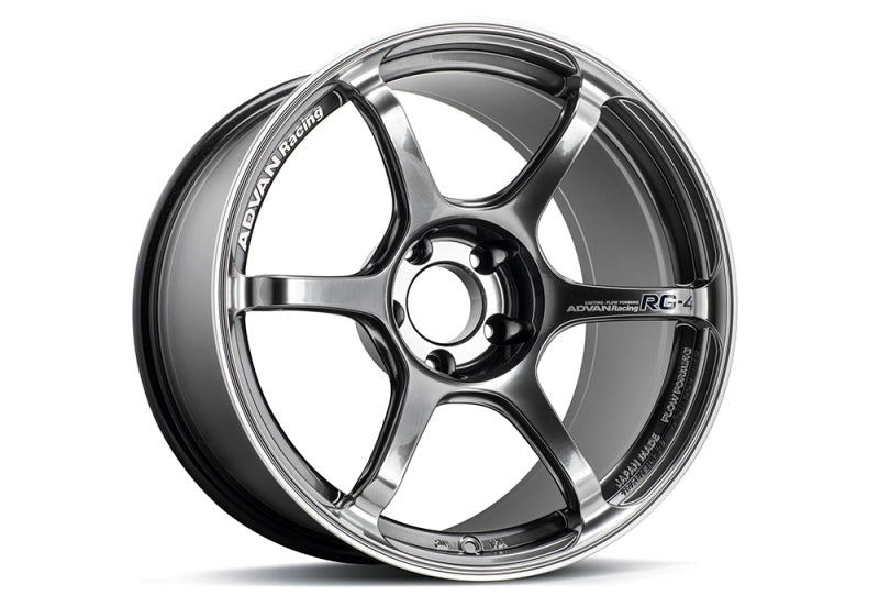 Advan RG-4 18x8 +47 5x100 Racing Hyper Black and Ring Wheel
