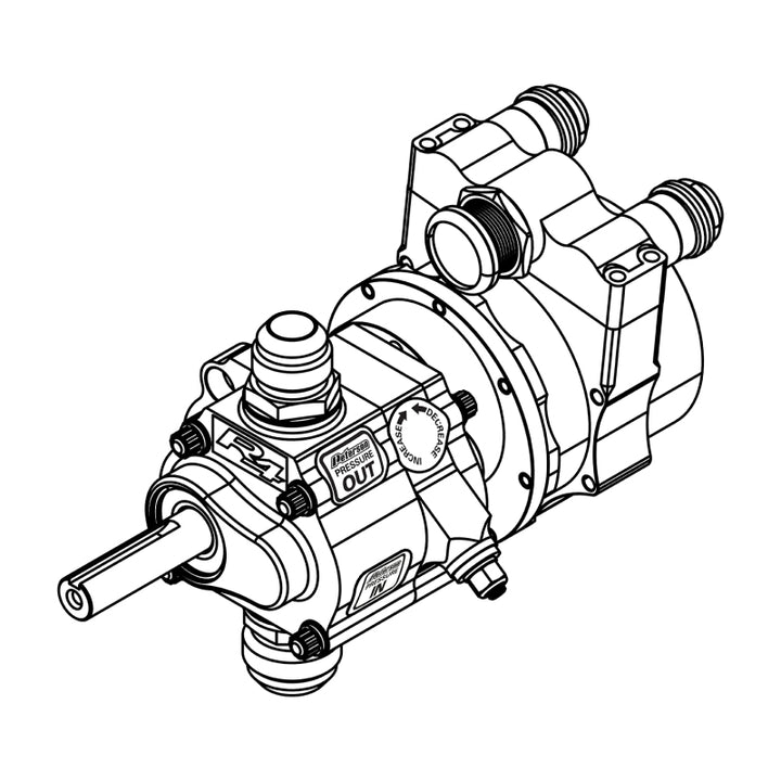 Peterson Fluid Systems R4 1-Stage Oil Pump - Left Side Mount - Rear Drive w/ Vac