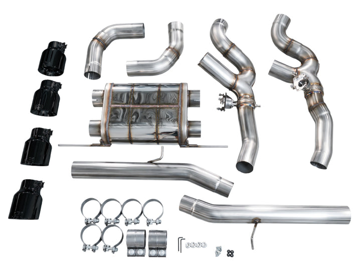 AWE Tuning 20-25 BMW X3 M/M Comp (F97) AWD SwitchPath Axle-Back Exhaust - Diamond Black Tips
