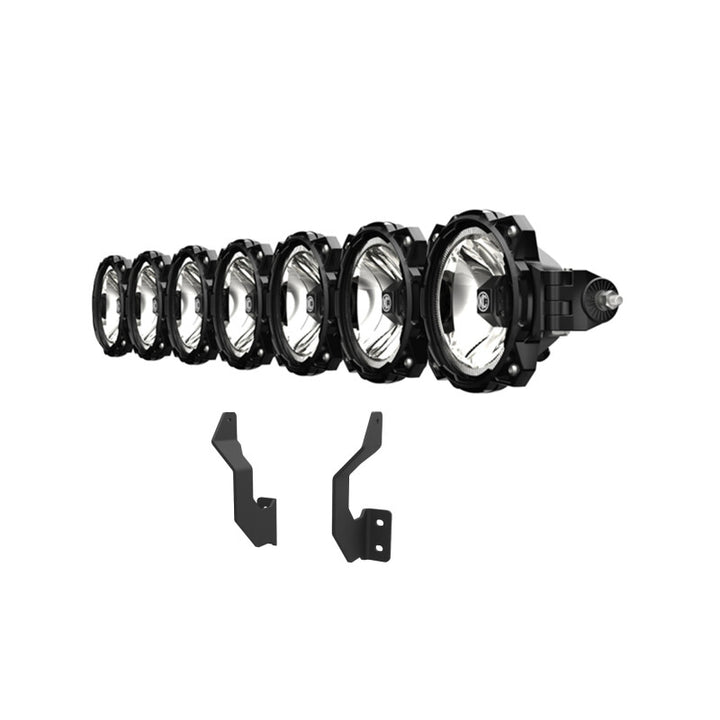 KC HiLiTES 2017+ Ford Super Duty Gravity LED Pro6 7-Light Bar Kit - Front Bumper