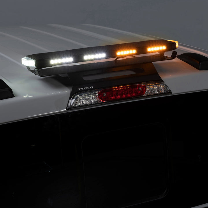 Putco 24In Universal 24In Tri Color Hornet Light (Amber/Blue/White) - LED Stealth Rooftop Strobe Bar