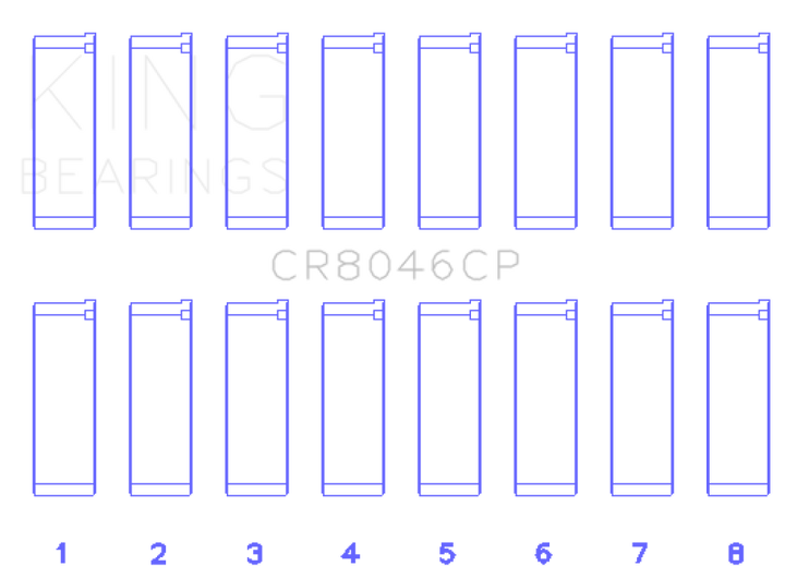 King Engine Bearings Porsche M 48.00/M 48.50 (Size +0.25mm) Connecting Rod Bearing Set