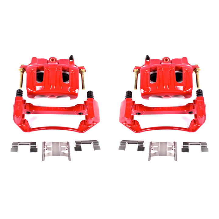 Power Stop 99-03 Ford F-150 Front Red Calipers w/Brackets - Pair