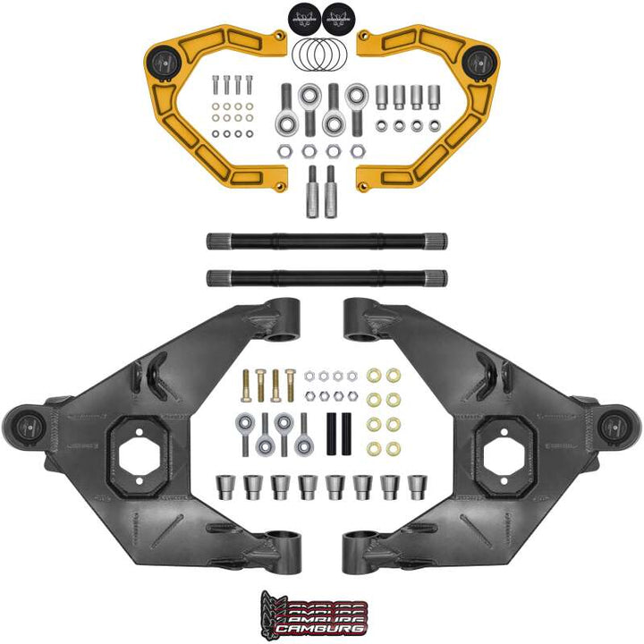 Camburg 21-25 Ford Bronco 21-25 Trail Series L/T Kit w/ Axles (BILLET XJ UCA) (GOLD)