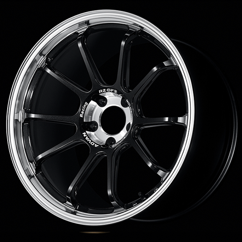 Advan RZ-DF2 19x8.5 / +45 Offset / 5x100 / 63mm Bore / Diamond Cut and Racing Titanium Black