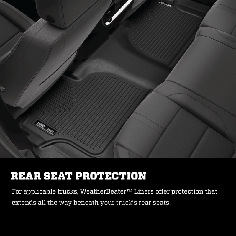 Husky Liners 2025 RAM 1500 Quad Cab Weatherbeater Front & 2nd Seat Floorliner (3pc Set) - Blk