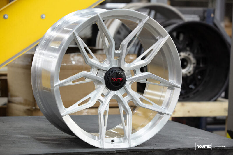 Vossen x Novitec NF11 22x12in - 5x114.3 BP - ET33 - Brushed Gloss Clear Ferrari 488 / F8 Rear Wheel