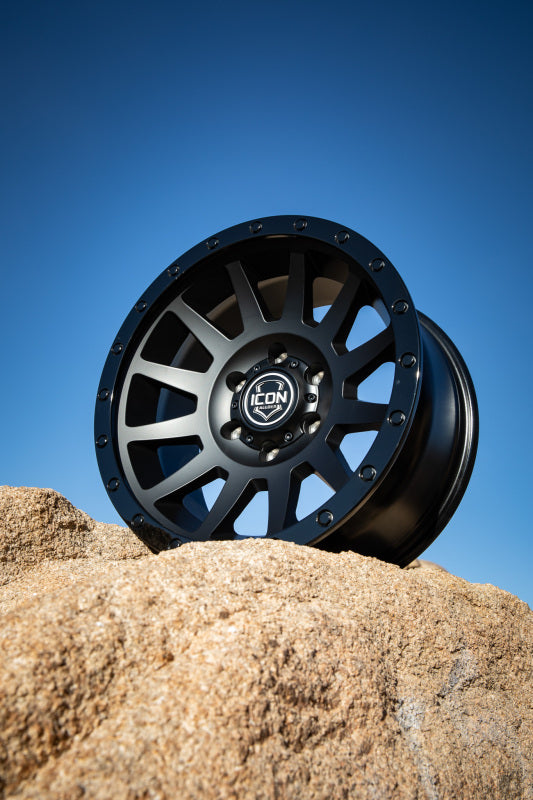 ICON Compression 18x9 6x135 6mm Offset 5.25in BS 87.1mm Double Black Wheel