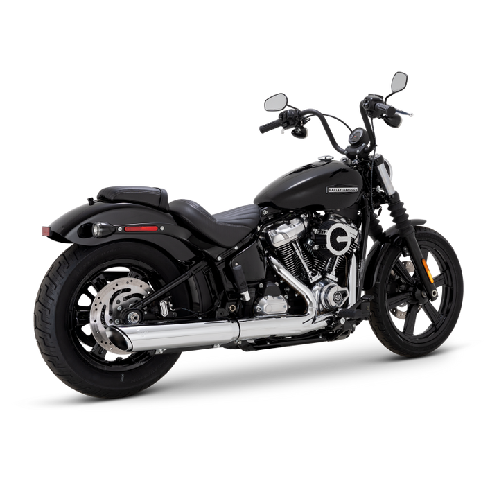 Vance & Hines 2025+ HD Softail Twin Slash 4in Round Chrome Slip-On Exhaust