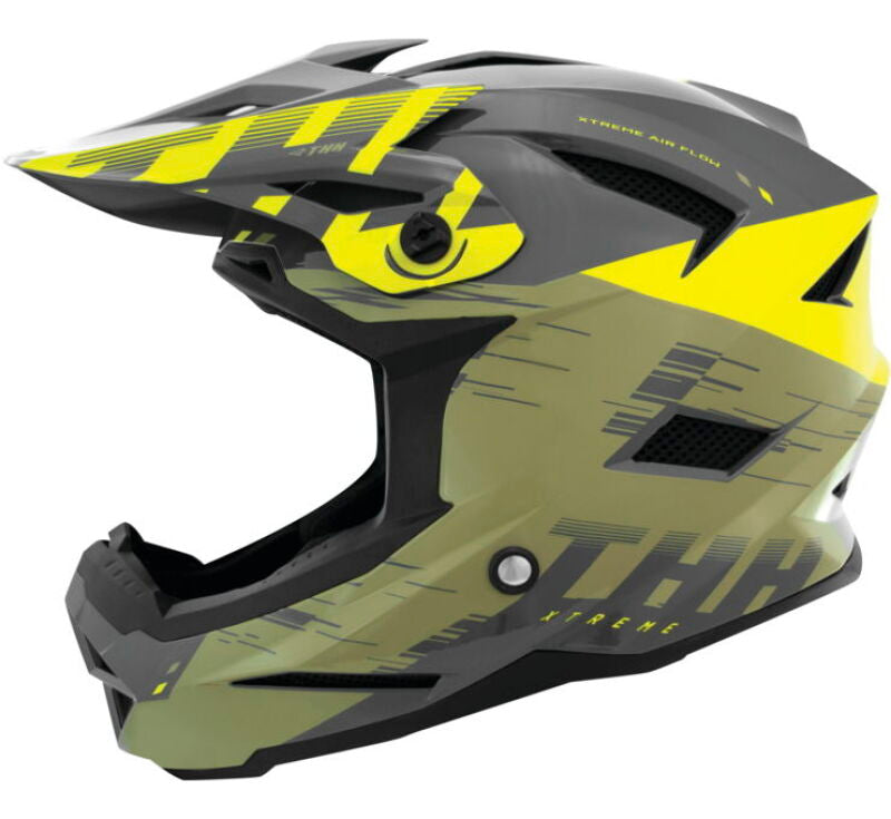 THH Helmets T-42 BMX Xtreme  Khaki/Yellow - Medium