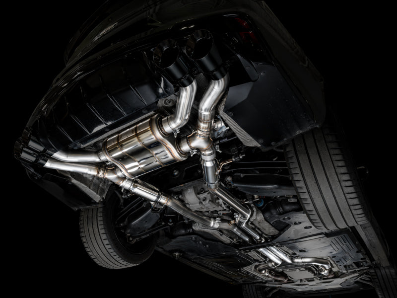 AWE Tuning 2021+ Cadillac CT4-V Blackwing SwitchPath Exhaust - Diamond Black Tips