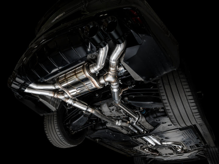 AWE Tuning 2021+ Cadillac CT4-V Blackwing SwitchPath Exhaust - Diamond Black Tips