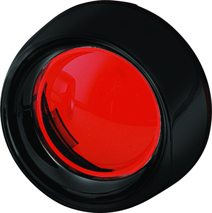 Kuryakyn Deep Dish Bezels Red Lens Gloss Black