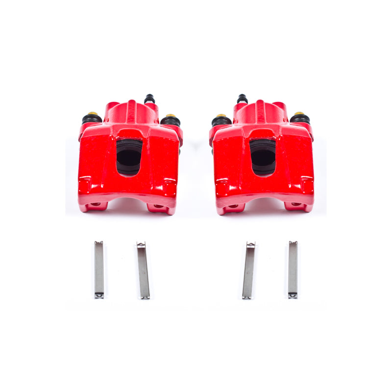Power Stop 06-10 Jeep Commander Rear Red Calipers w/o Brackets - Pair