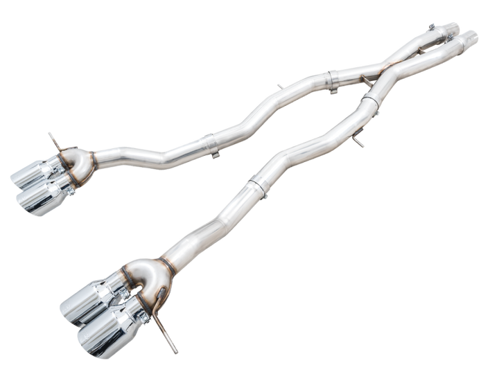 AWE Tuning Track Edition Cat-Back Exhaust for BMW G8X M3/M4 - Chrome Silver Tips