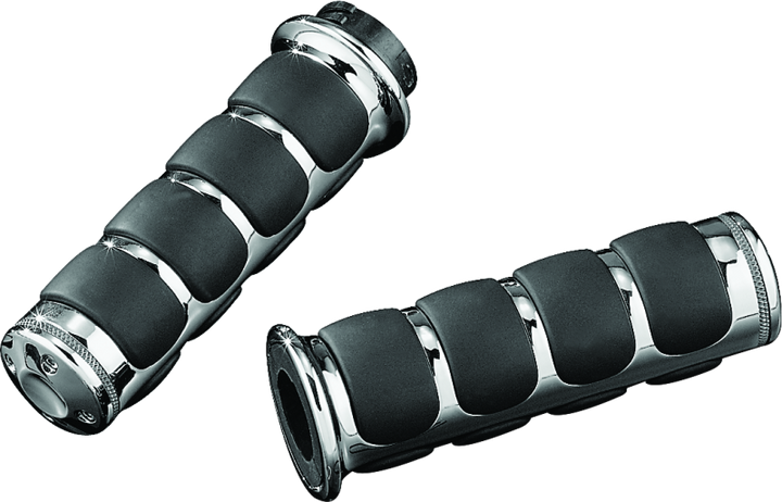 Kuryakyn ISO Grips Without Throttle Boss Dual Cable Chrome