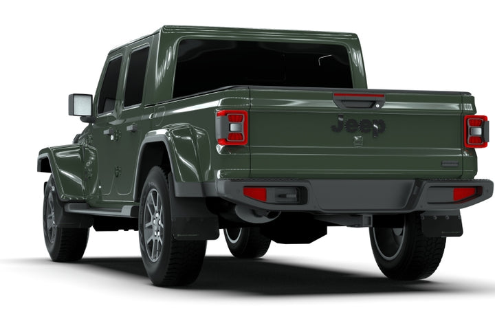 Rally Armor 19-25 Jeep Gladiator JT (Incl. Overland/Sport/Sport S) Black Mud Flap w/Army Green Logo