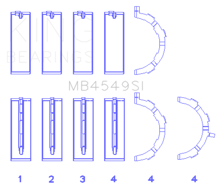 King Engine Bearings Ford Ecoboost 3.5L V6 (Size +0.25mm) Main Bearing Set