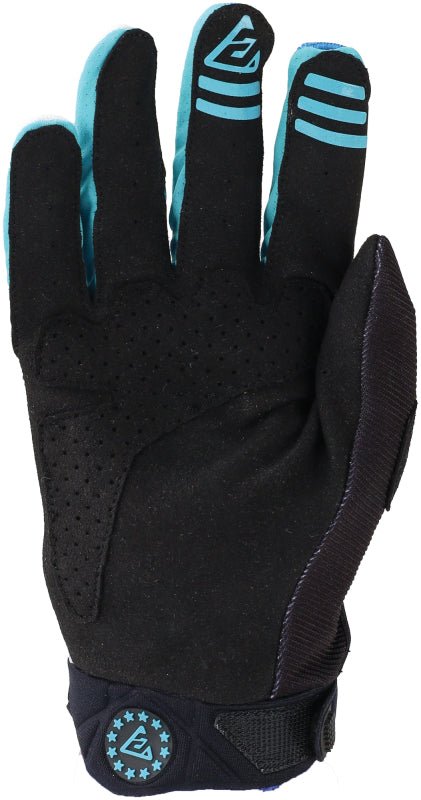 Answer Peak Flo Gloves Black/Blue/White Youth - Large