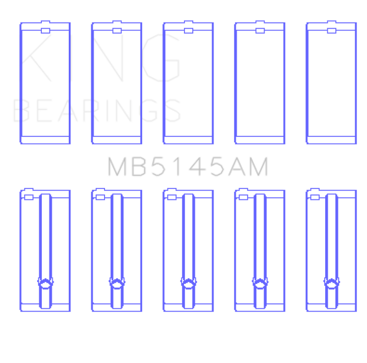 King Engine Bearings Toyota 2.4D L 2L (Size +0.25mm) Main Bearing Set