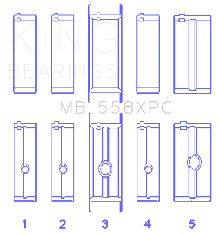 King Engine Bearings Chrysler 273/301/313/318/340 Main Bearing Set