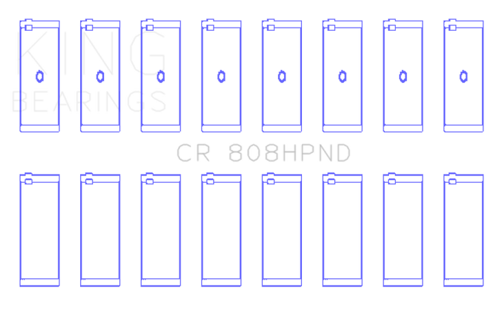 King Engine Bearings Chevrolet BBC 369-502 Gen Iv/V/Vi(Size STDX) Connecting Rod Bearing Set