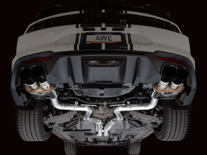 AWE Tuning 18-23 S550 Mustang GT SwitchPath Exhaust - Diamond Black Tips