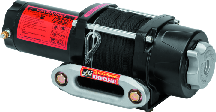 QuadBoss Winch Kit - 39ft x 3/16in Synthetic Rope - 3hp - Hawse Fairlead - Wired Remote - 2500lb