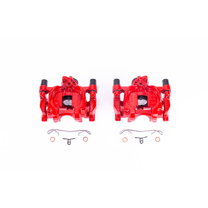 Power Stop 15-18 Ford Edge Rear Red Calipers w/Brackets - Pair