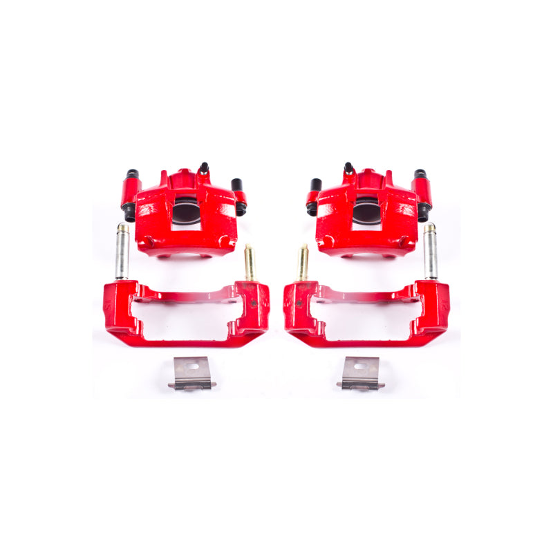 Power Stop 94-98 Ford Mustang Front Red Calipers w/Brackets - Pair