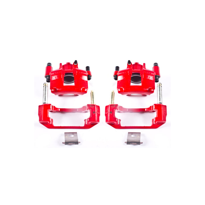 Power Stop 94-98 Ford Mustang Front Red Calipers w/Brackets - Pair