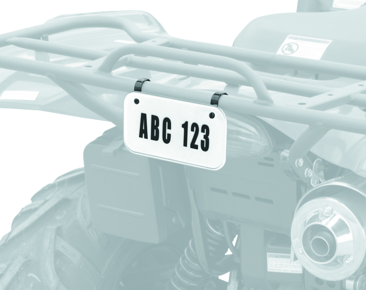 Quadboss ATV License Plate Kit - White