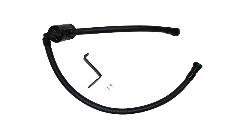 J&amp;L 23-26 Ford F-250/F-350 6.8L;7.3L Oil Separator 3.0 Passenger Side - Black Anodized