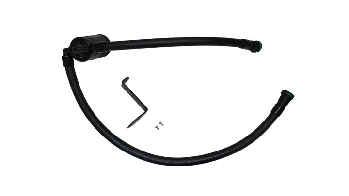 J&amp;L 23-26 Ford F-250/F-350 6.8L;7.3L Oil Separator 3.0 Passenger Side - Black Anodized