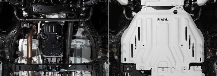 Rival 24-26 Tacoma 4Runner GX550 Tundra (all i-Force) Aluminum Transmission Cat Converter Skid Plate