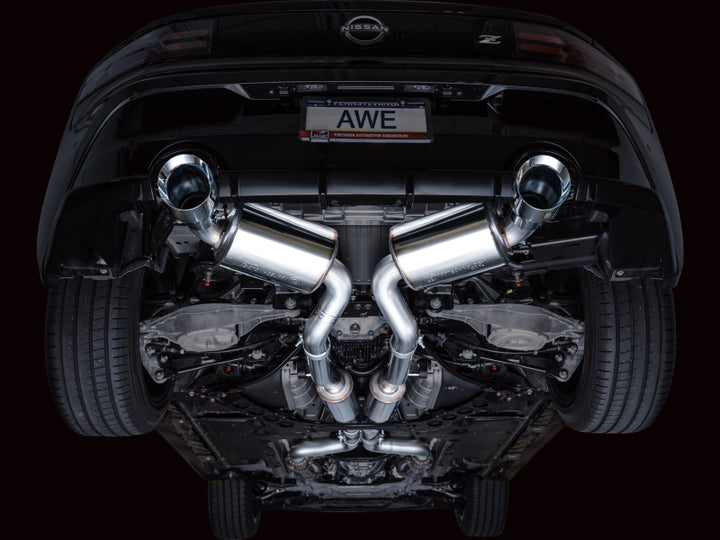 AWE Tuning 2023 Nissan Z RZ34 RWD Touring Edition Cat-Back Exhaust System w/ Chrome Silver Tips
