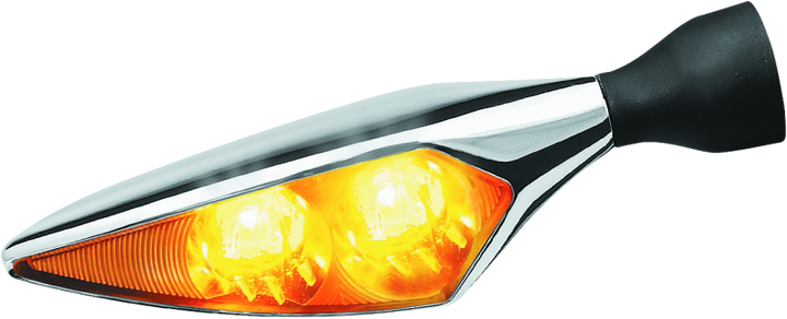 Kuryakyn Rhombus Amber Front Left/ Right Rear Chrome