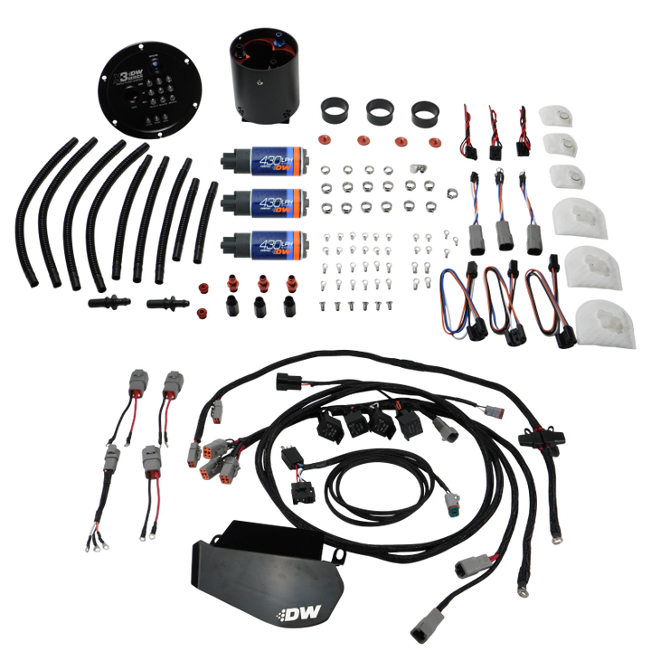 DeatschWerks 09-24 Nissan GT-R R35 X3 Triple Pump Module w/ DW430C Pumps and Plug and Play Harness