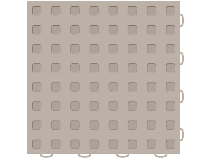 WeatherTech TechFloor 12in x 12in Solid Floor Tile w/ Raised Squares - Tan