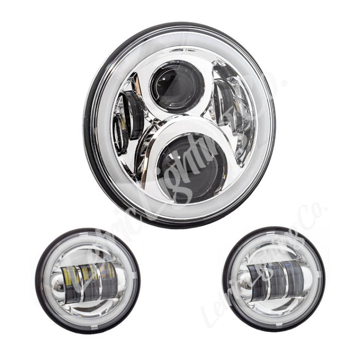 Letric Lighting 7in LED Chrome Full-Halo Indian