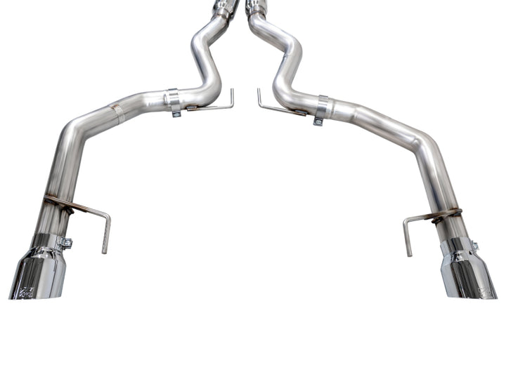 AWE 2024 Ford Mustang GT Fastback S650 RWD Track Edition Cat-Back Exhaust w/ Dual Chrome Silver Tips